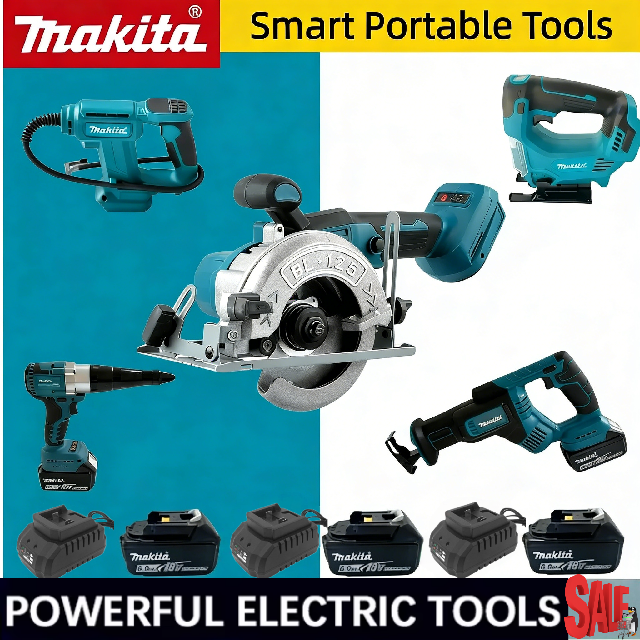 Woodworking Hammer - Makita Cordless 18V Power Tool Set: