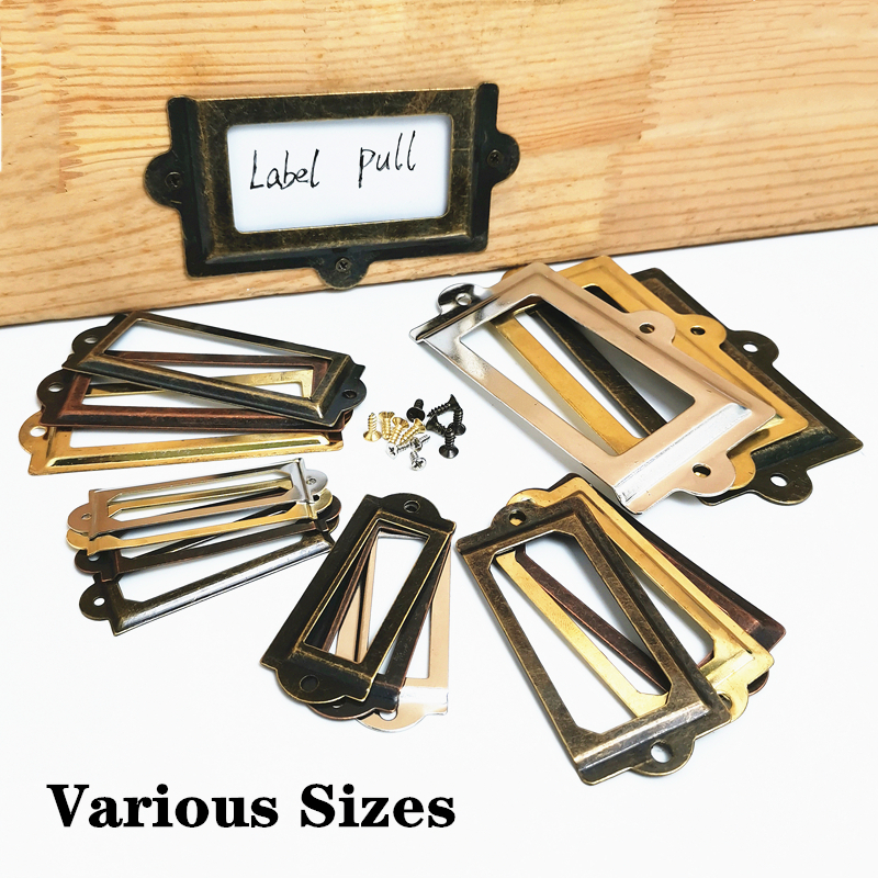Woodworking Names - 10pcs/lot Antique Brass Handle Label Pull