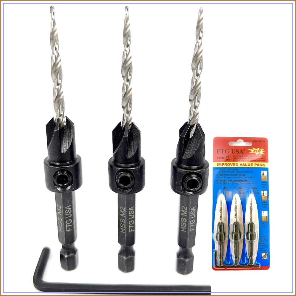 Woodworking Drill - 3 Pc #6 (9/64