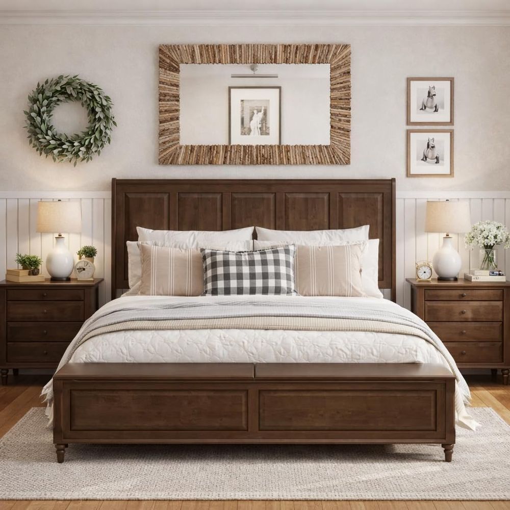 Tall King Size Bed e, armhouse - огляд і ціна Woodworking Box