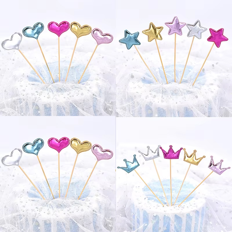 50pcs Cake Topper Crown Heart  - огляд і ціна Woodworking School
