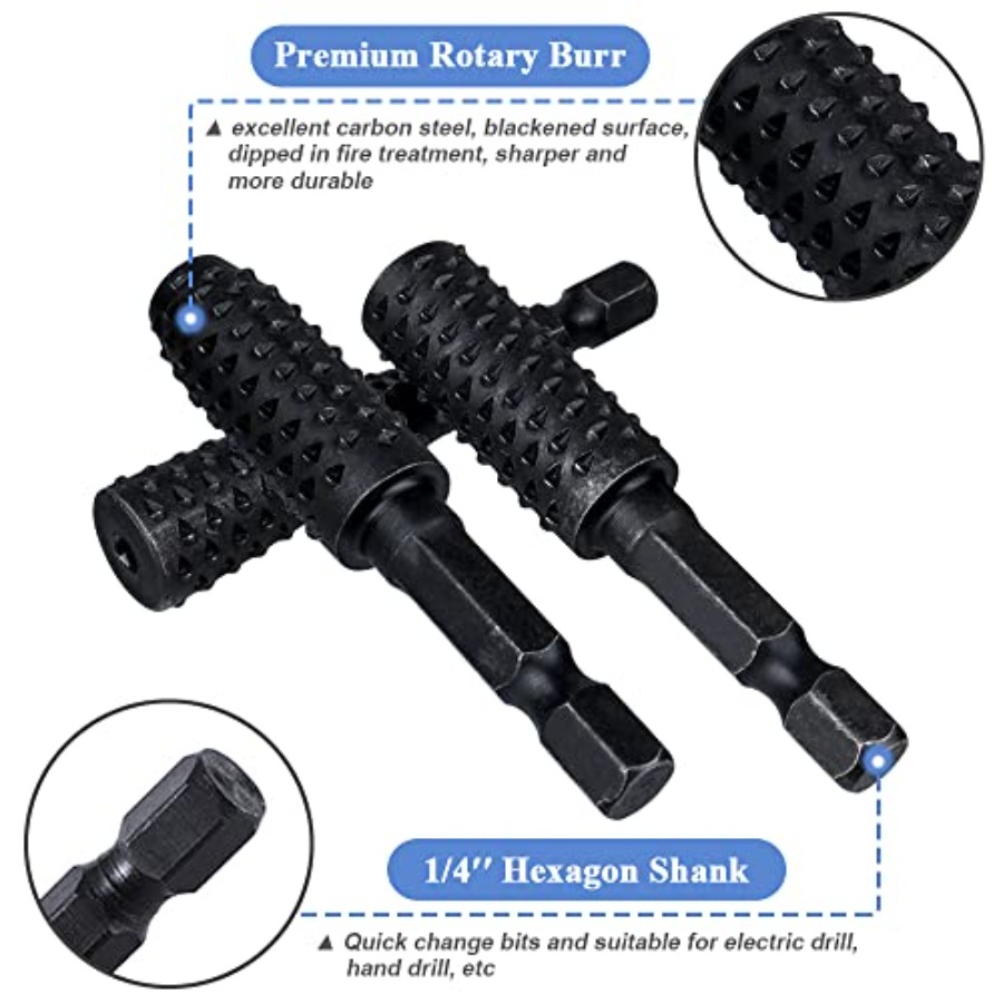 10 Pieces Rotary Burr Rasp Set - огляд і ціна Woodworking Drill