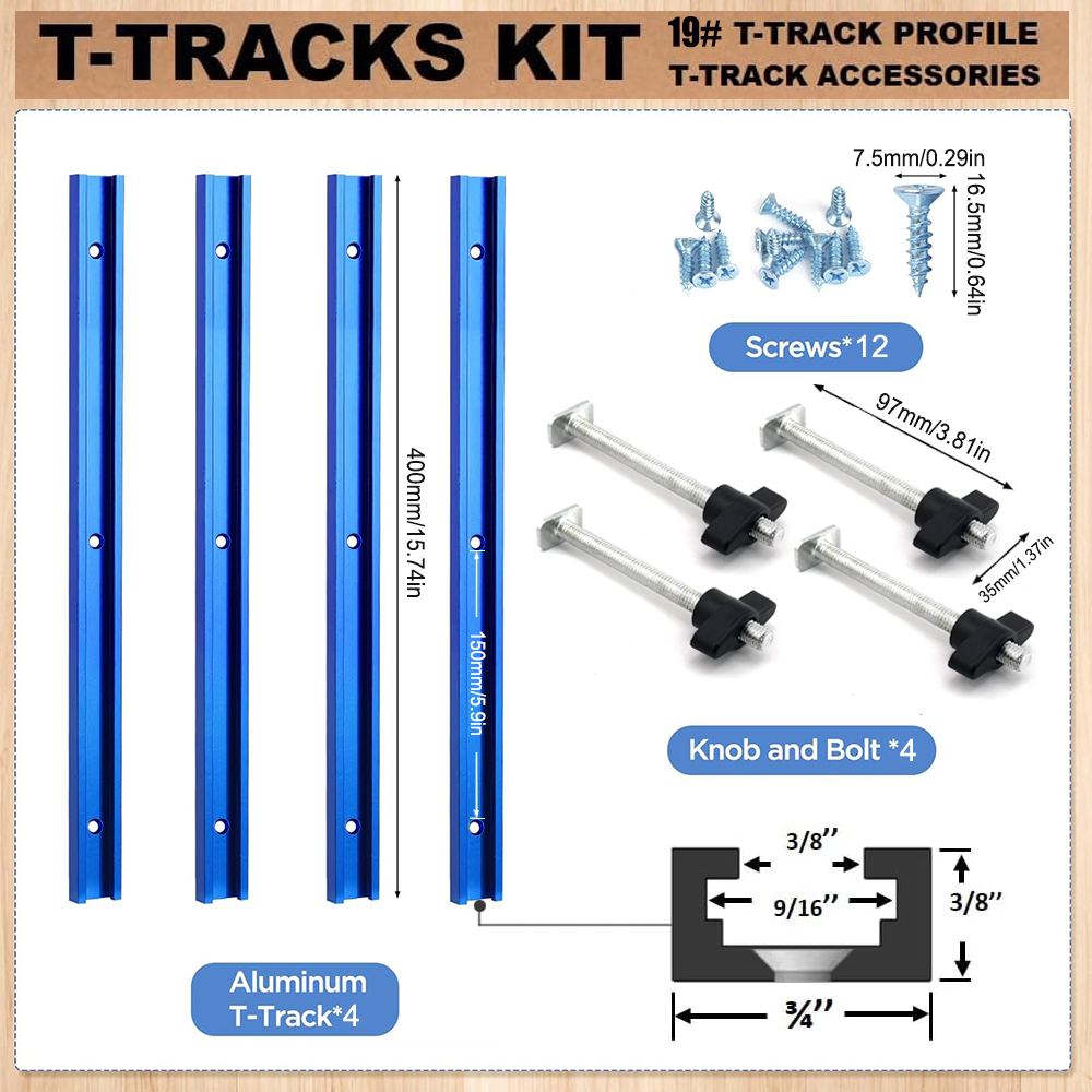 Woodworking 19# T-track Kit an - огляд і ціна Woodworking Basic Tools
