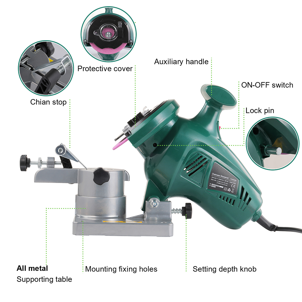 POSENPRO 250W ChainSaw Sharpen - огляд і ціна Woodworking Electric Saw