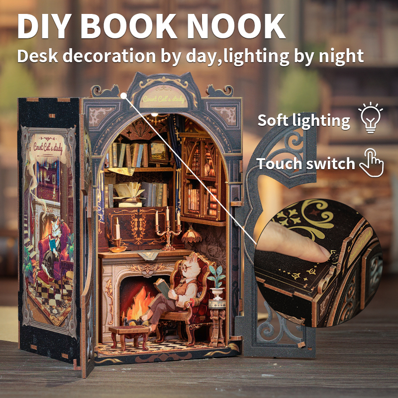 CUTEBEE 3D Puzzle DIY Book Noo - огляд і ціна Woodworking Book