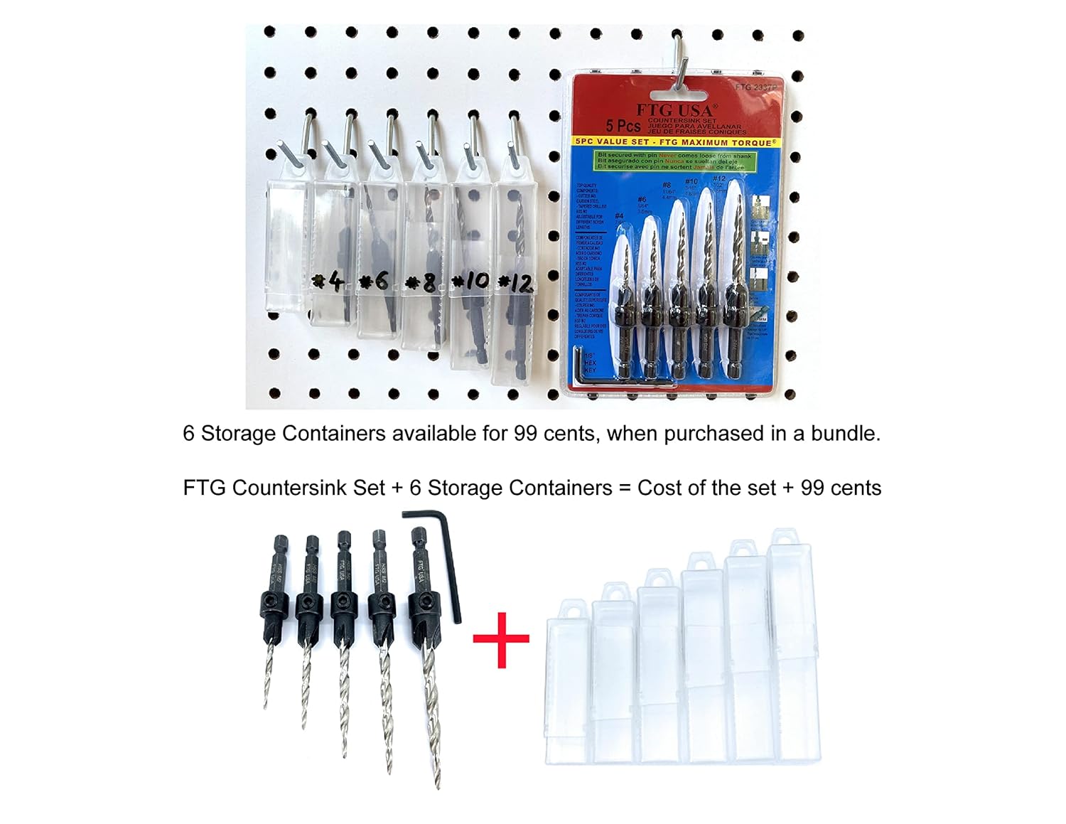 Countersink Drill Bit Set 5 Pc - огляд і ціна Woodworking Drill