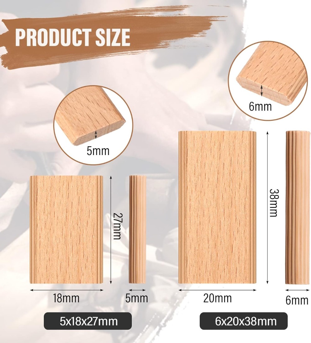 200 Pcs Beech Wood Loose Tenon - огляд і ціна Woodworking Joinery