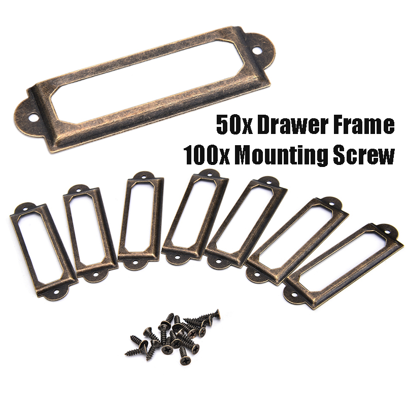 50pcs Antique Brass Metal Labe - огляд і ціна Woodworking Names