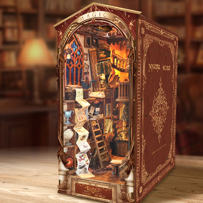 OUZEY 3D Wooden Book Nook DIY  - огляд і ціна Woodworking Book