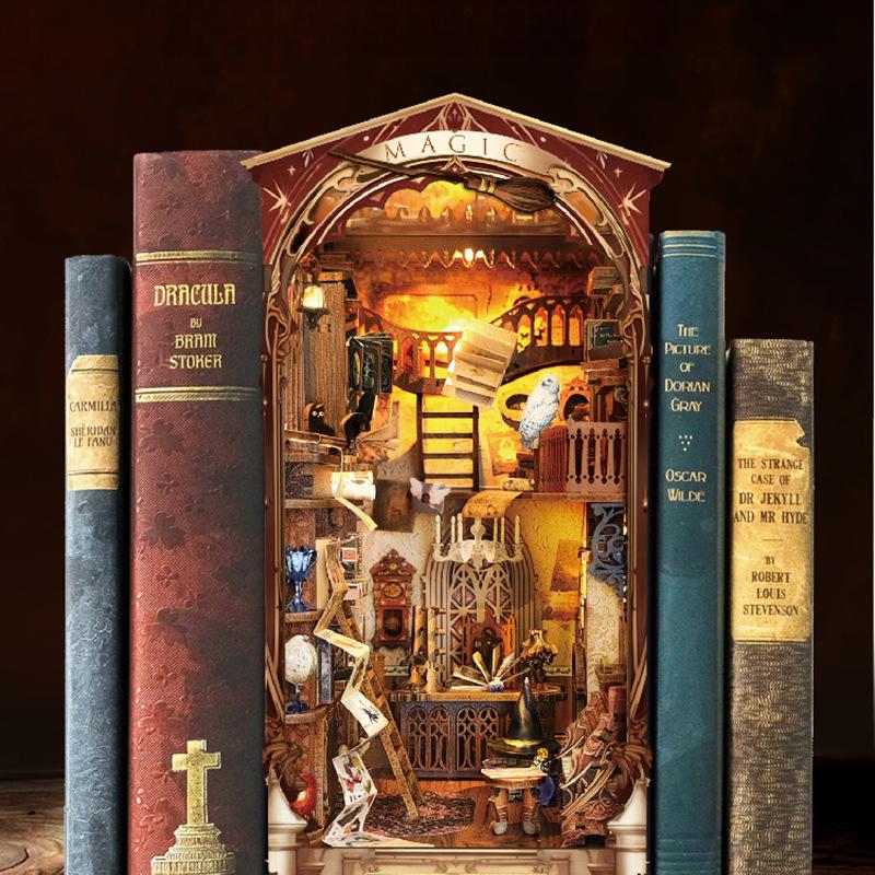 OUZEY 3D Wooden Book Nook DIY  - огляд і ціна Woodworking Book