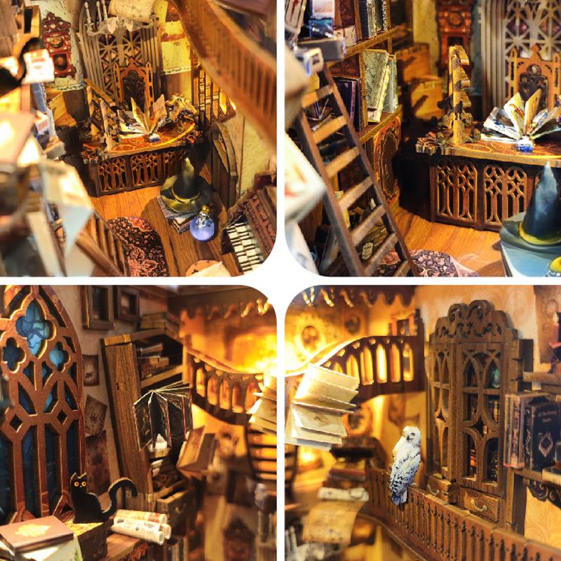 OUZEY 3D Wooden Book Nook DIY  - огляд і ціна Woodworking Book