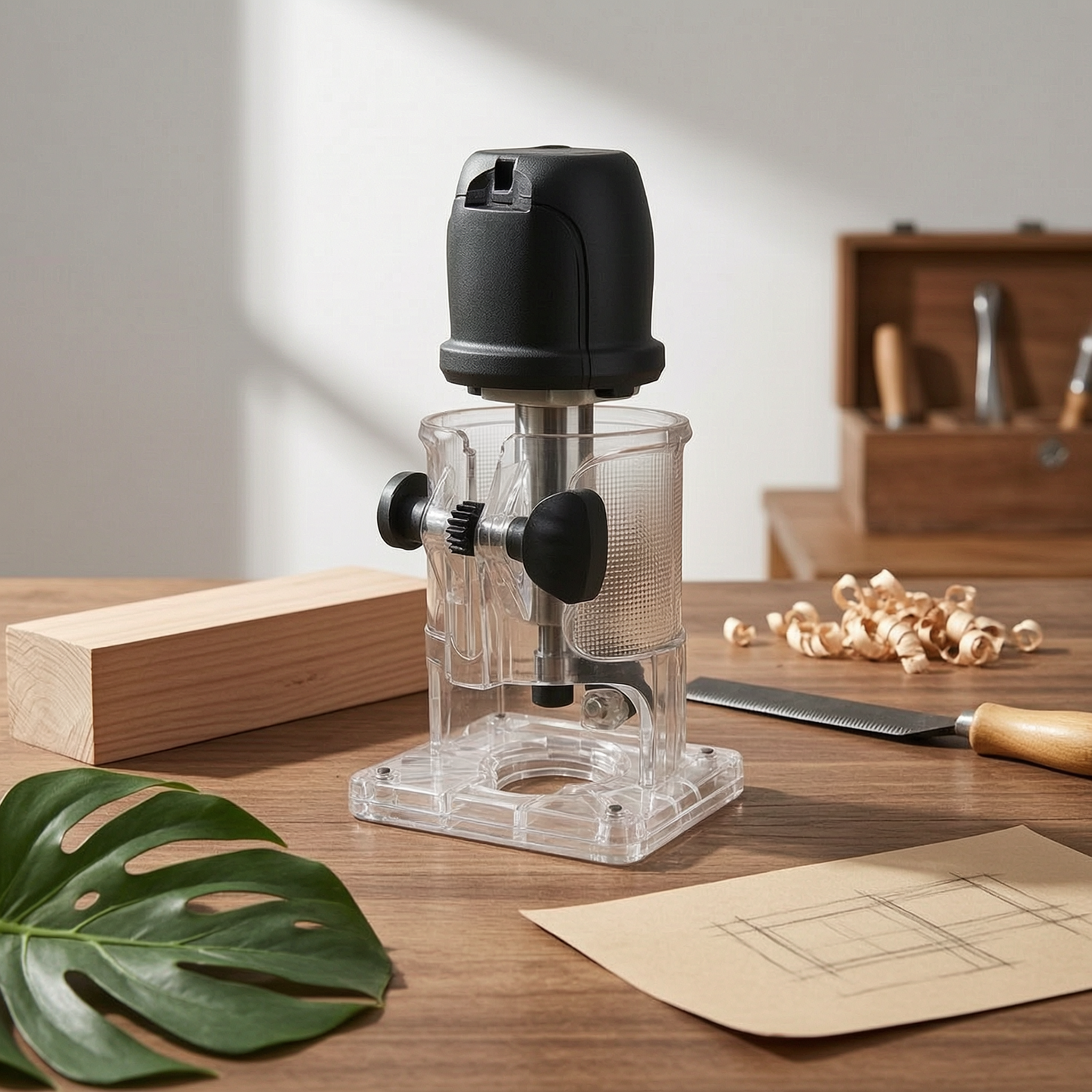 Transparent Trimmer Router Gua - огляд і ціна Woodworking Power Tools