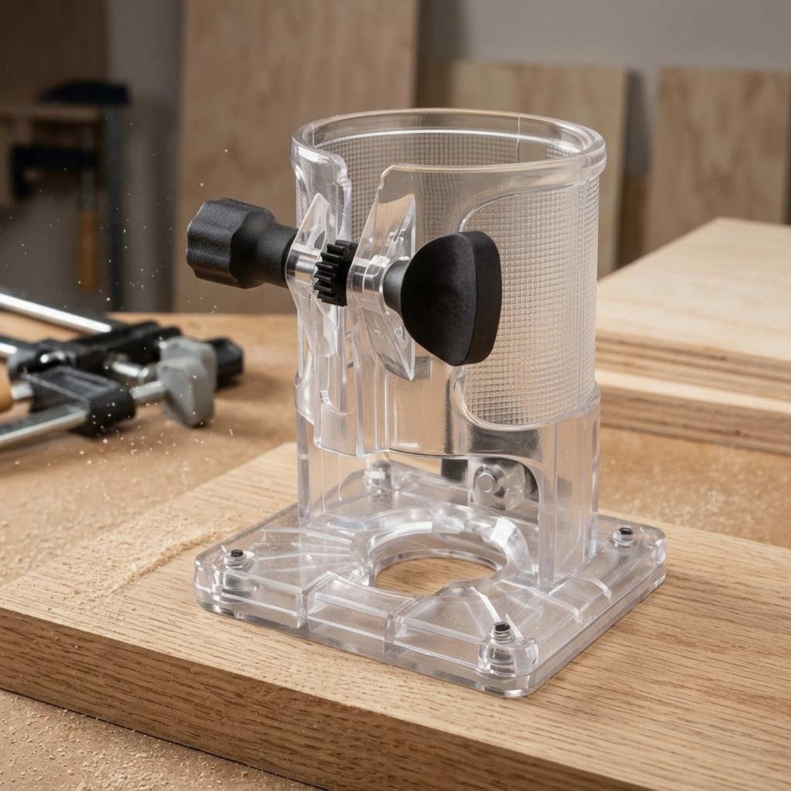 Transparent Trimmer Router Gua - огляд і ціна Woodworking Power Tools
