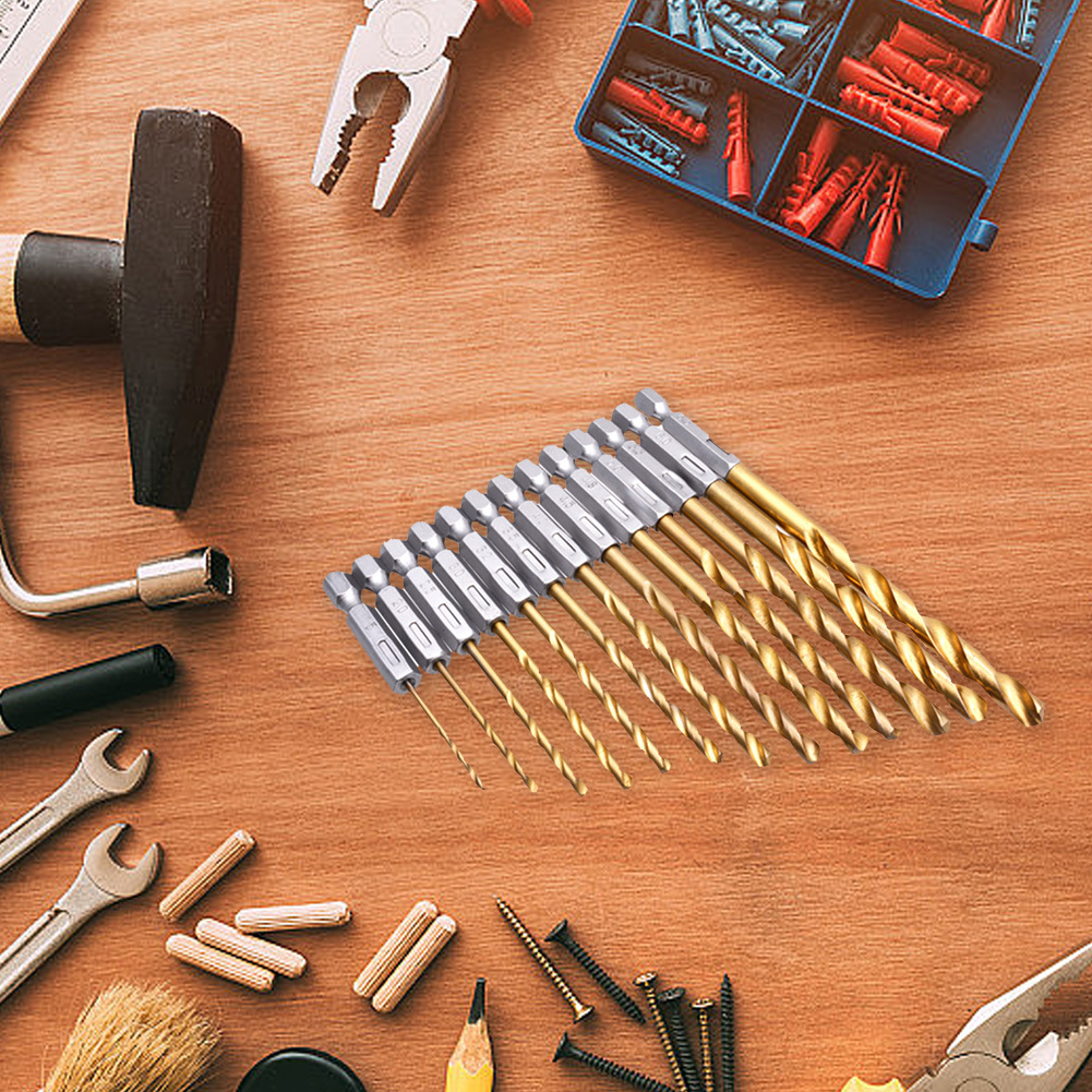 13pcs Titanium Coated Twist Dr - огляд і ціна Woodworking Drill