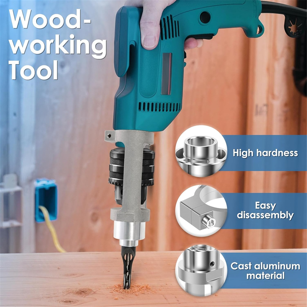 ABNJ Square Hole Drill Bit Ada - огляд і ціна Woodworking Power Tools