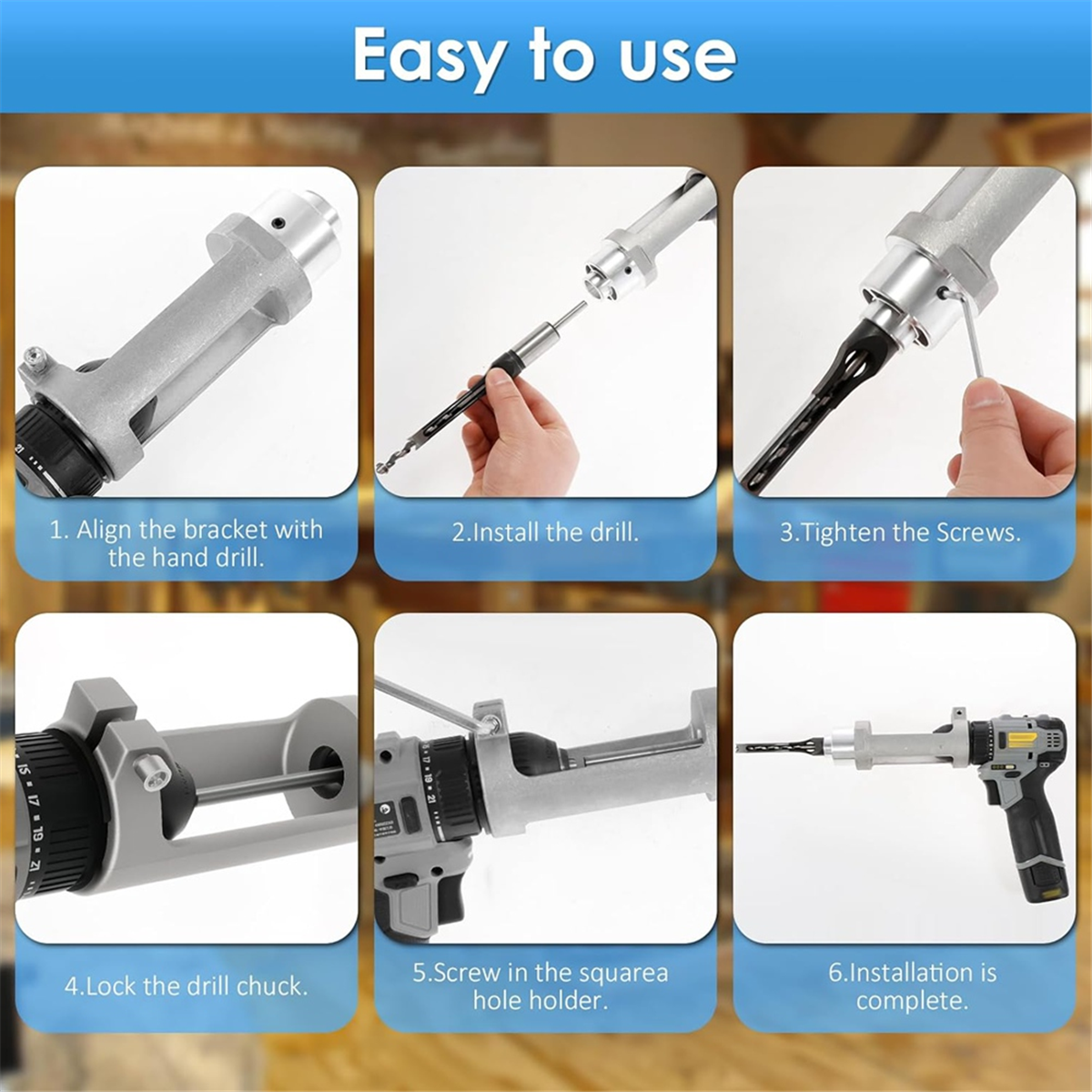 ABNJ Square Hole Drill Bit Ada - огляд і ціна Woodworking Power Tools